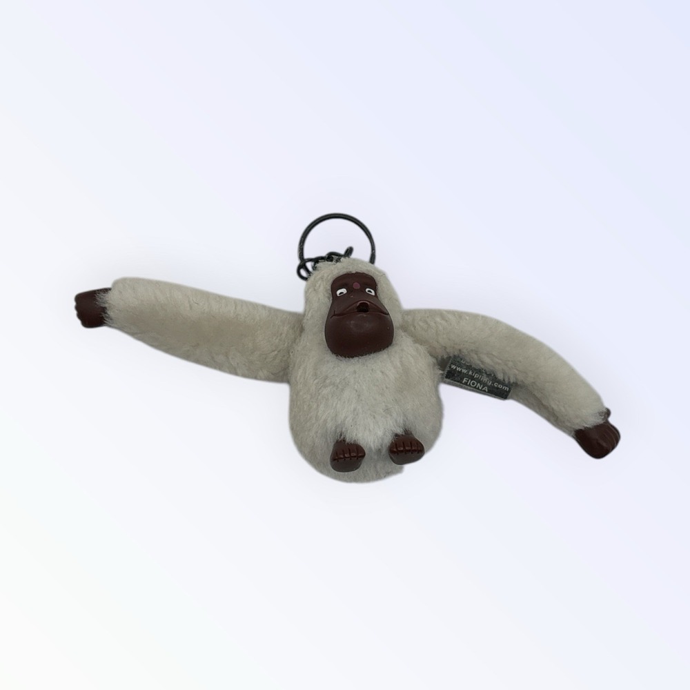 Kipling monkey keychain FIONA WHITE MONKEY
